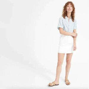 Everlane White Denim Mini Skirt